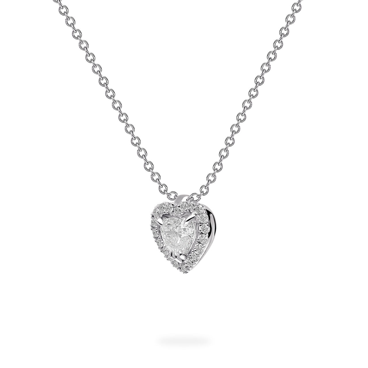 Birks Essentials White Gold And Diamond Heart Shape Pendant image number 2
